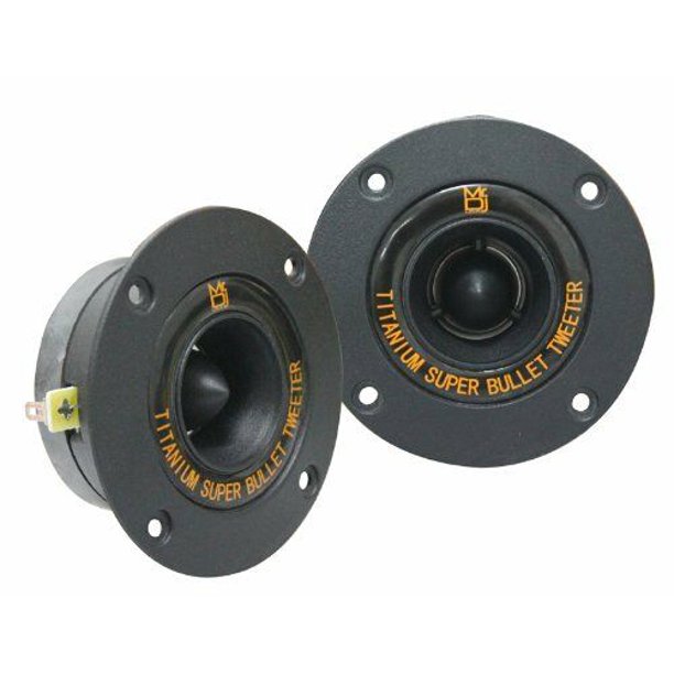 MR DJ HDT800B Pair 4" 400W Black High Compression Titanium Bullet Super Car Audio Tweeters
