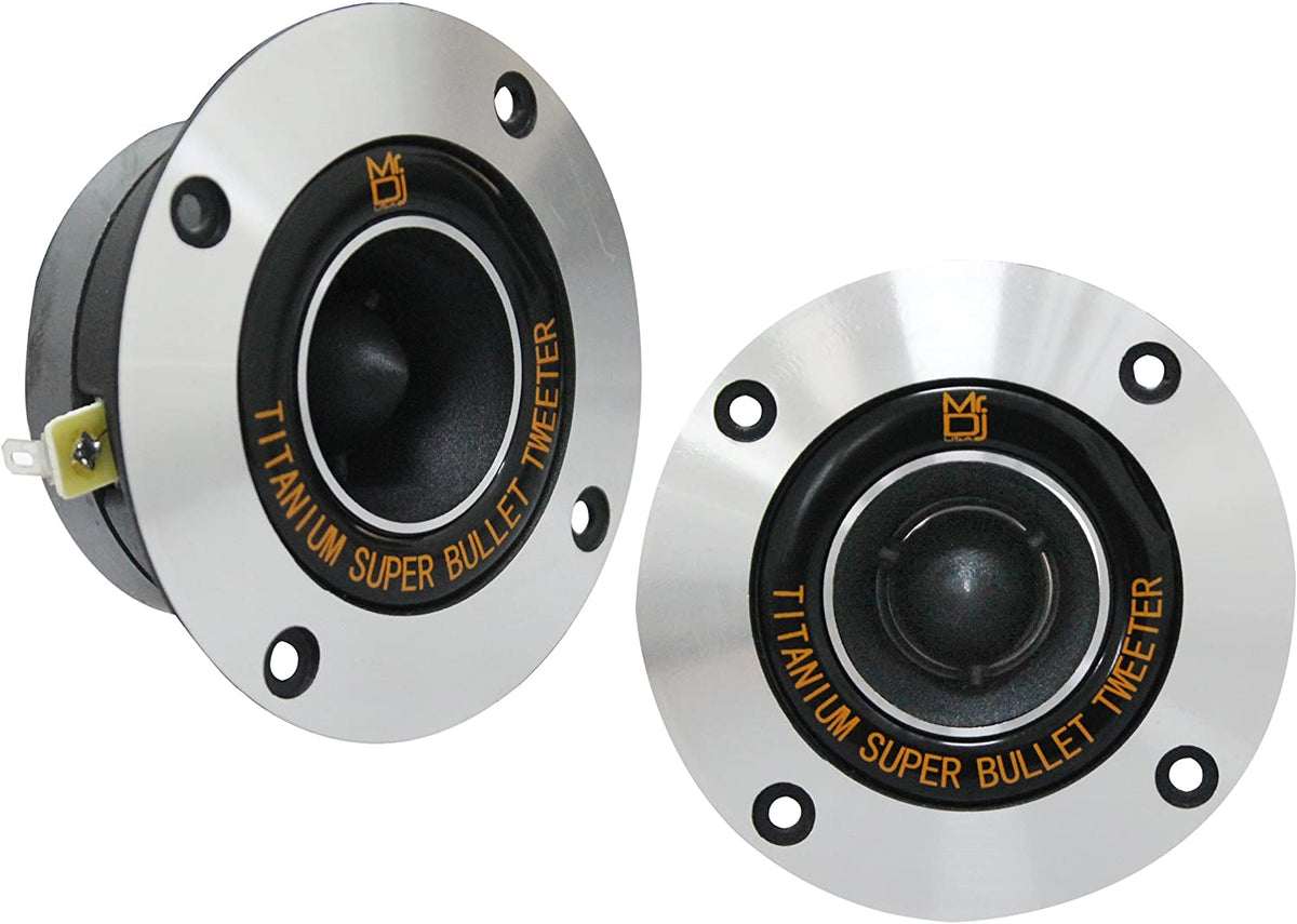 MR DJ HDT800S Pair 4" 400W Chrome High Compression Titanium Bullet Tweeter