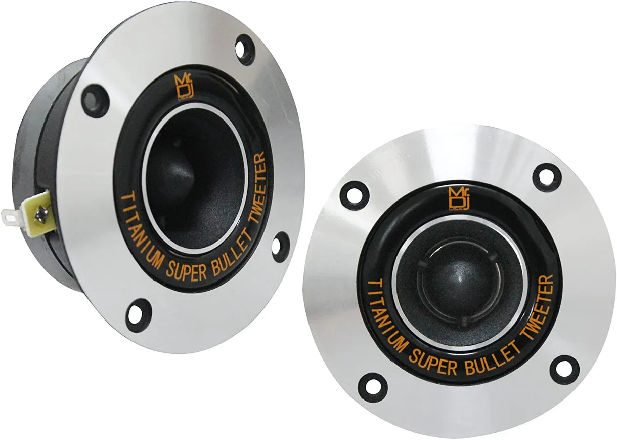 MR DJ HDT800S Pair 4" Speaker Size 400 Watt High Compression Aluminum Titanium Bullet Super Tweeter