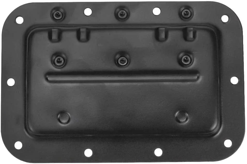 2 MR DJ HR100B Spring Loaded Recessed Handle Medium Spring Loaded Recessed Heavy Duty Black Flight Case Speaker Cabinet Handle