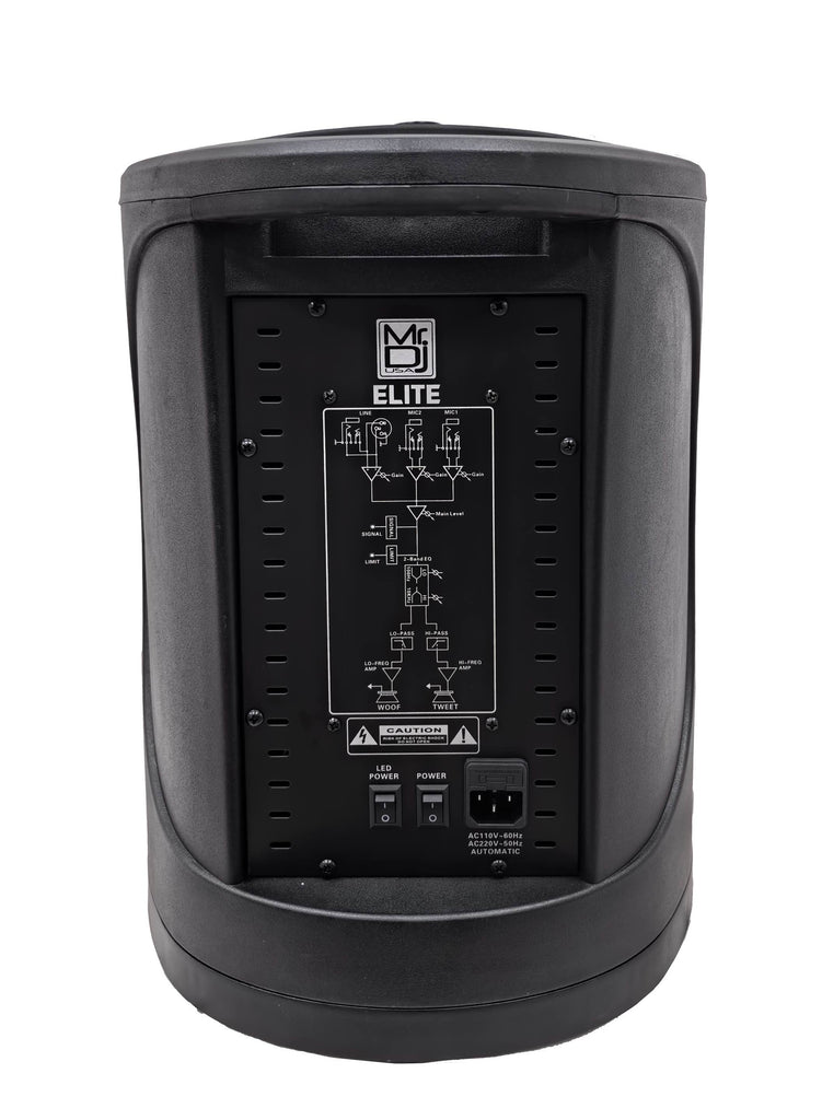 MR DJ ELITE All-In-One 8" Portable Bluetooth Line Column Array Speaker