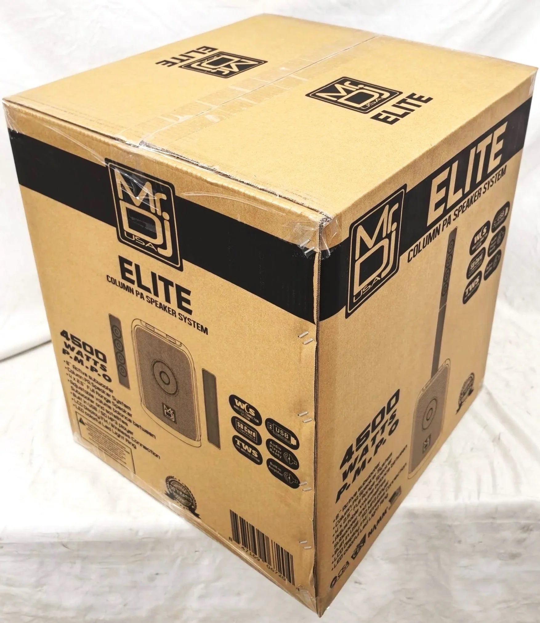 2 Pack MR DJ ELITE All-In-One 8" Portable Bluetooth Line Column Array Speaker