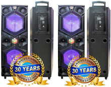 Load image into Gallery viewer, 2 MR DJ VEGAS Double 15" 3-Way Full-Range Powered/Active DJ PA Multipurpose Live Sound Bluetooth Loudspeaker