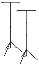 Load image into Gallery viewer, 2 MR DJ LS-100 Pro DJ Lighting Tripod &amp; T-Bar Portable Light Stand Bundle