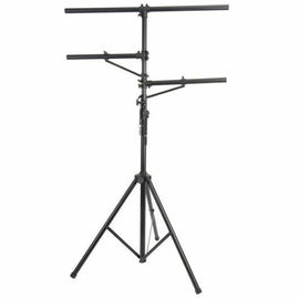 MR DJ LS-360 Heavy-Duty Portable DJ Light Stand w/ Two Fixture Arms & T-Bar