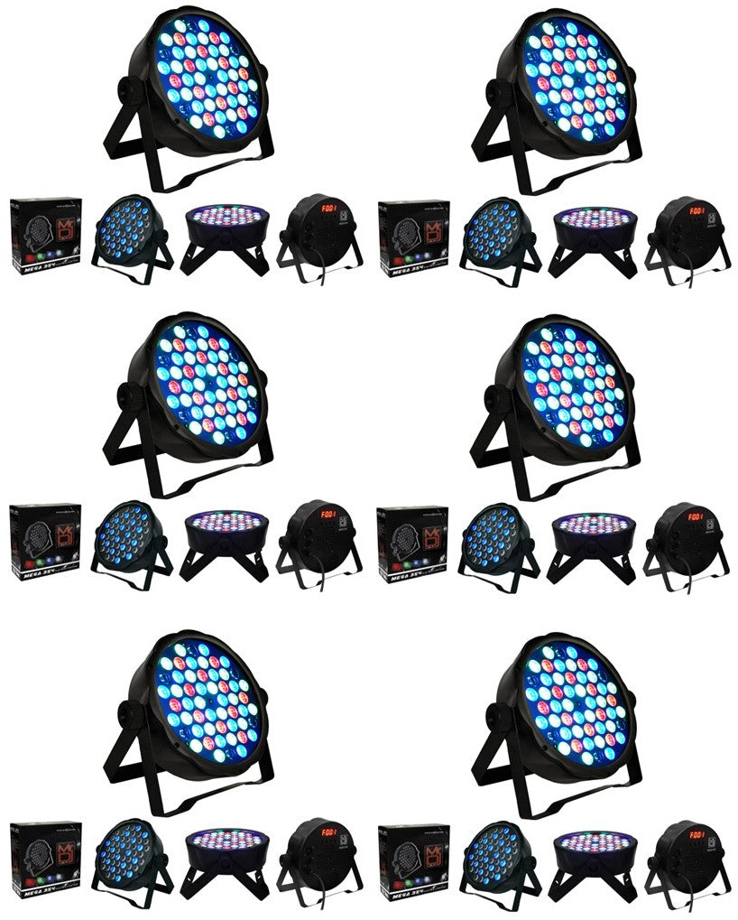 6 MR DJ MEGA354 Slim Disco DJ Party Club Stage Show Lighting Flat Par Wash Lighting