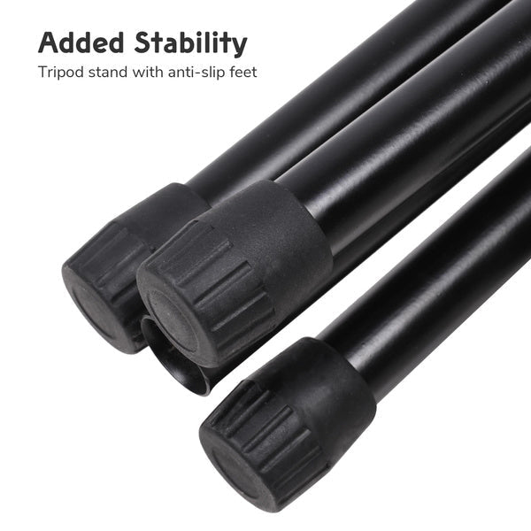 MR DJ MS800 Universal Heavy-Duty Tripod Microphone Stand with Mic Holder Clips