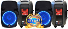 Load image into Gallery viewer, 2 MR DJ PBX2690LB 15" Bluetooth Speaker 2-way 15" PA DJ 3500 Watts Active Powered Bluetooth Karaoke Speaker with LED Accent Lighting