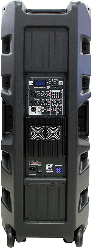 2 MR DJ PRO215BT PA DJ Dual 15" Full-Range Powered/Active Multipurpose Loudspeaker