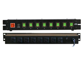 MR DJ PSC400 Rack Mountable 8 Port Power Switcher Surge Protectors ON / OFF Power Center , Power Supply, AC 110V/220V Outlet Surge Protector