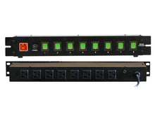 Load image into Gallery viewer, MR DJ PSC400 Power Switcher Surge Protectors <br/> Rack Mountable 8 Port Power Switcher Surge Protectors ON / OFF Power Center , Power Supply, AC 110V/220V Outlet Surge Protector