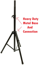 Load image into Gallery viewer, MR DJ SS350B Universal Black Folding Tripod PRO PA DJ On Stage Speaker Stand