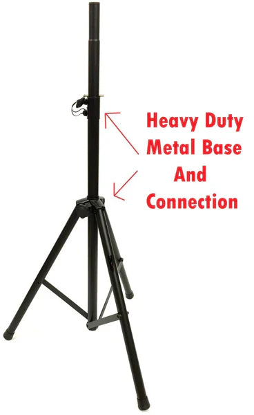 MR DJ SS750PKG Speaker Stand Bag & 1/4" Cable PRO PA DJ Home On Stage Speaker Stand Mount Holder with Road Carrying Bag