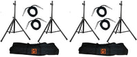 2x Adjustable Speaker Stands Heavy Duty PA Tripod Set