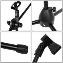 Load image into Gallery viewer, MR DJ MS700PKG 2 Microphone Stands Adjustable Boom Stage or Instrument with Mic Holder Clips &amp; Carry Bag &amp; 2 25&#39; Cable