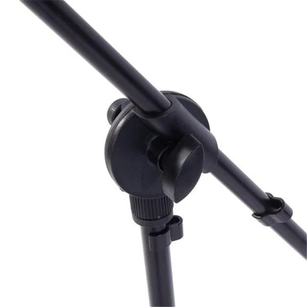 MR DJ MS700PKG 2 Microphone Stands Adjustable Boom Stage or Instrument with Mic Holder Clips & Carry Bag & 2 25' Cable