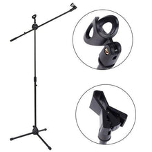 Load image into Gallery viewer, MR DJ MS800 Universal Heavy-Duty Tripod Microphone Stand with Mic Holder Clips