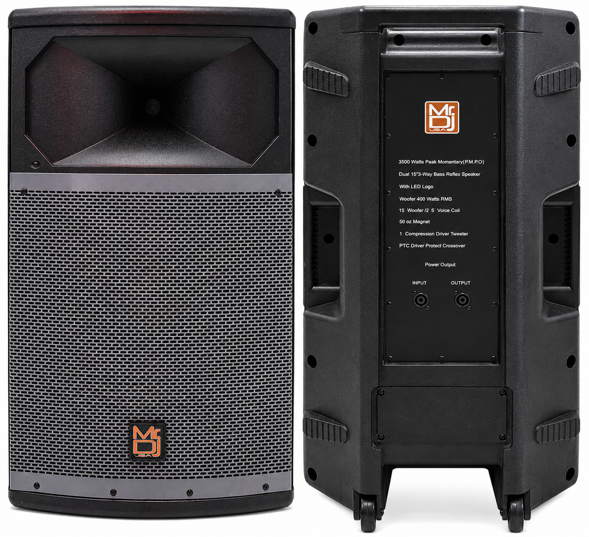 2 MR DJ PRO115S PA DJ Passive Speaker Professional PRO PA DJ 15" 2-Way Full-Range Passive Live Sound Loudspeaker