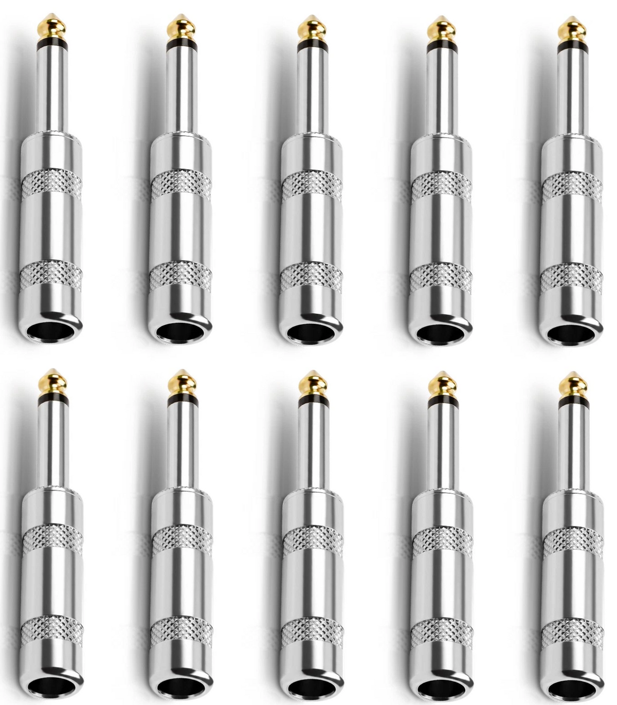 10 MR DJ QMH10 Large Barrel 6.35mm 1/4" Male Mono TS Head Cable Mount Connector