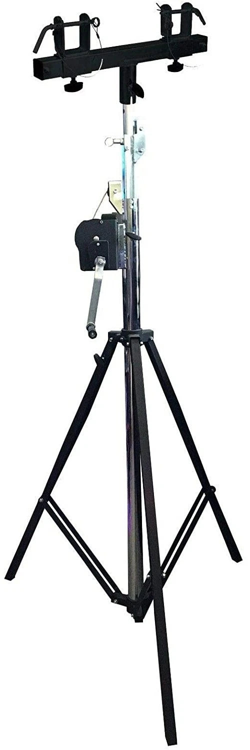 MR DJ ST200 & SBB260 Pro Lighting 12 Foot Crank Light Stand & Square Truss T-Bar Adapter