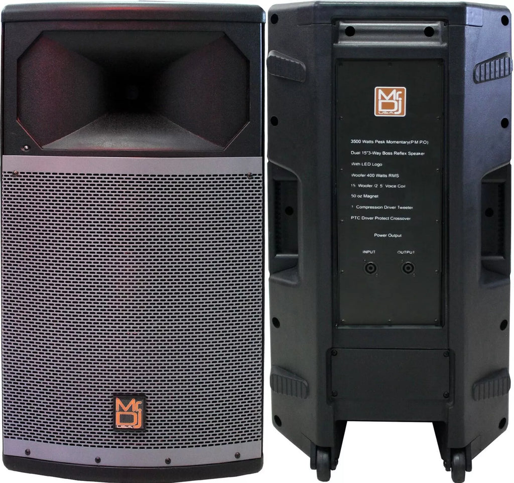 2 MR DJ PRO115S PA DJ Passive Speaker Professional PRO PA DJ 15" 2-Way Full-Range Passive DJ PA Multipurpose Live Sound Loudspeaker