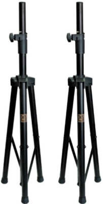 2 MR DJ SS300B Speaker Stand with Road Carrying Bag Universal Black Heavy Duty Folding Tripod PRO PA DJ Home On Stage Speaker Stand Mount Holder with Road Carrying Bag