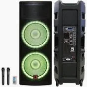 2 MR DJ PRO215LED Bluetooth Speaker Pro Dual 2x15" 5500W Speaker PA DJ Bluetooth