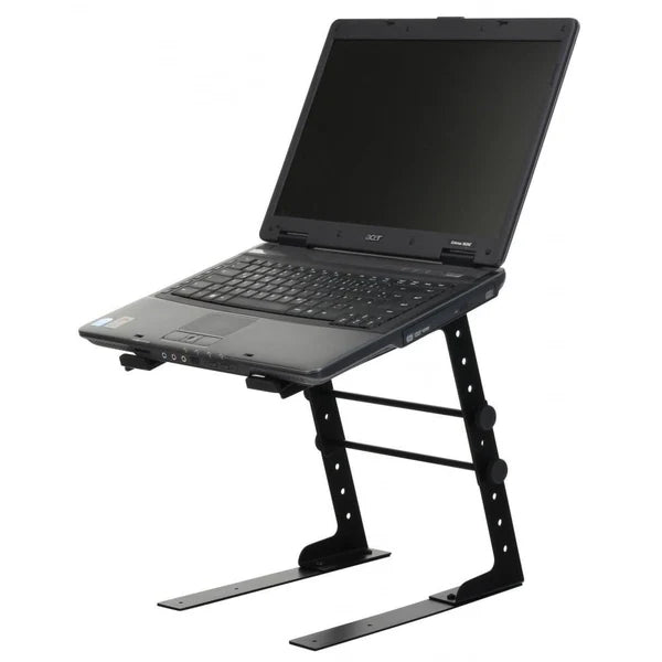MR DJ LTS109SI Laptop Computer Stand Silver Mobile Disc Jockey PC Table Rack Mount Clamp Bracket