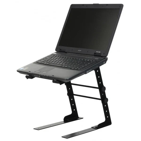 MR DJ LTS109SI Laptop Computer Stand Silver Mobile Disc Jockey PC Table Rack Mount Clamp Bracket