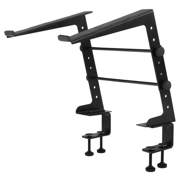 MR DJ LTS109SI Laptop Computer Stand Silver Mobile Disc Jockey PC Table Rack Mount Clamp Bracket