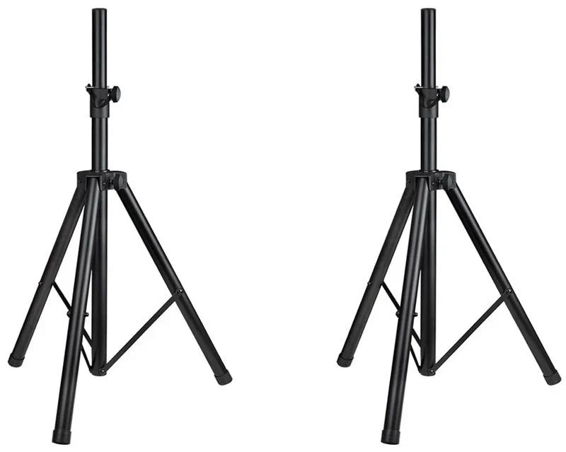 2 Pack MR DJ SS350B Universal Heavy-Duty Folding Tripod Speaker Stand
