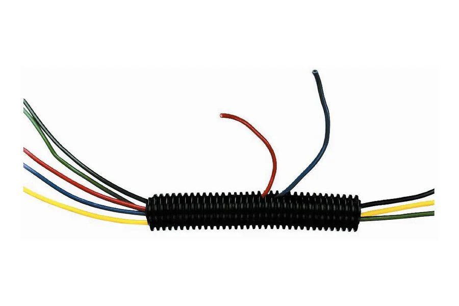 MR DJ 4-Pack 1/4", 3/8", 1/2", 3/4" x 25 Feet Each Split Wire Loom Convoluted Tubing