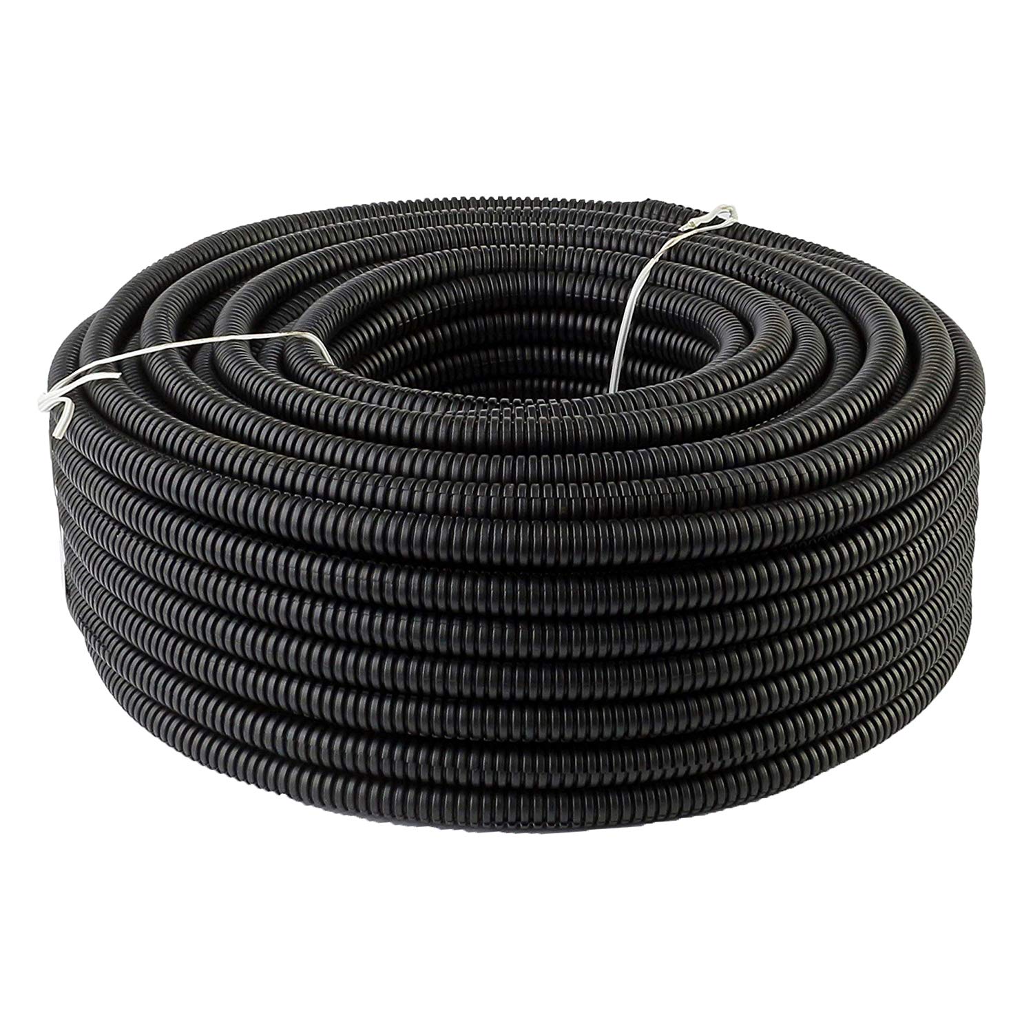 MR DJ DSLT12 100' 1/2" 13mm Black Split Wire Loom Conduit Tubing Sleeve Tube