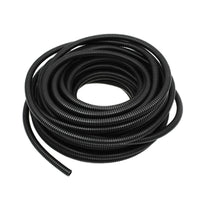 MR DJ split loom tube, 1/4" diameter, 100 feet long, ideal for automotive and industrial cable protection.