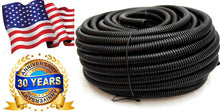 Load image into Gallery viewer, Absolute SLT14BK 100' 1/4" 6.35mm Black Split Wire Loom Conduit Tubing Sleeve Tube