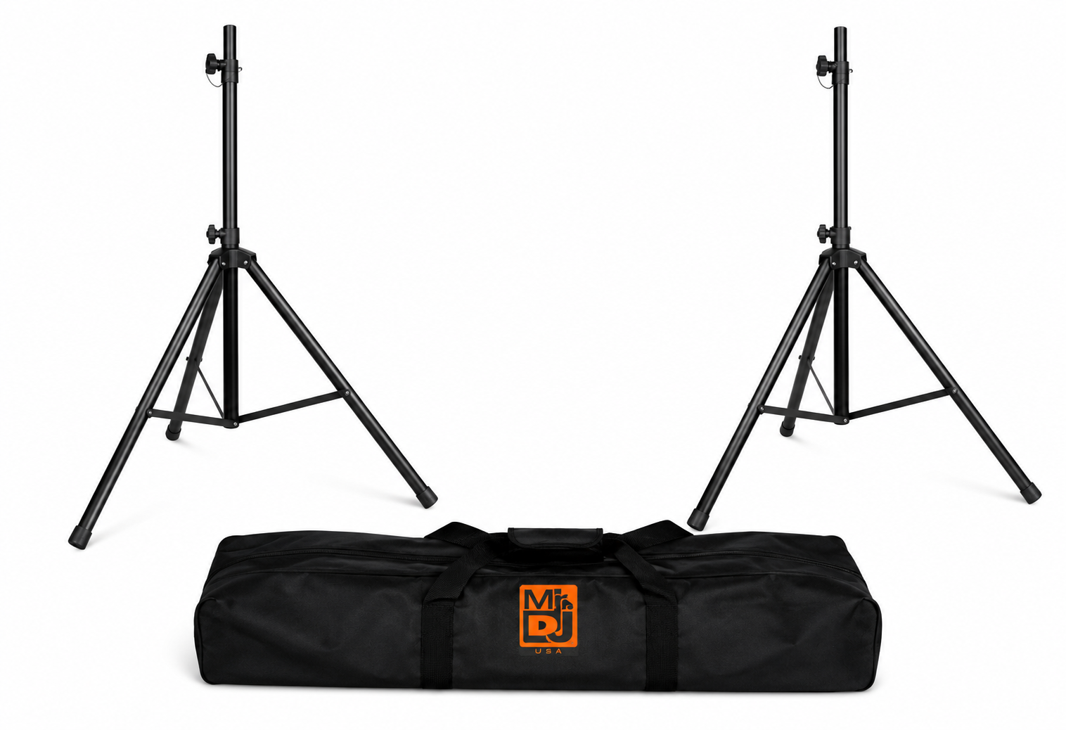 MR DJ SS850PKG 2 Speaker Stand Road Carrying Bag + 2 Speakon Cable