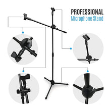 Load image into Gallery viewer, 10 MR DJ MS500 Universal Heavy Duty Telescoping Microphone Mic Boom Stand, Tripod