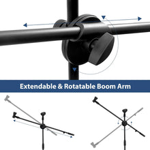 Load image into Gallery viewer, MR DJ MS300 Universal Adjustable Tripod Microphone Stands Adjustable Boom Stage with Mic Holder Clips