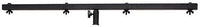 4 Ft square lighting cross bar for tripod speaker light stands, supports multiple lights securely.