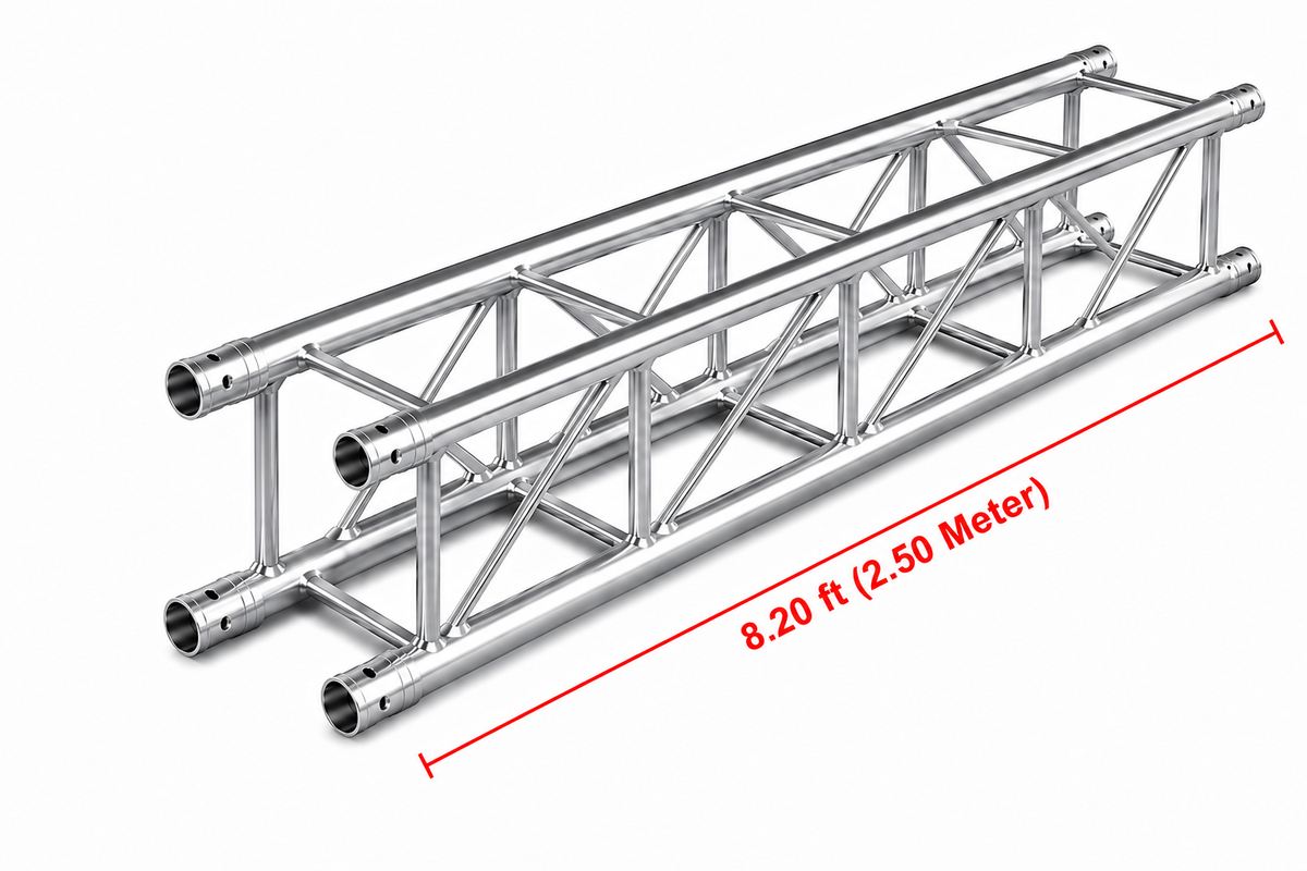 MR DJ USA DTSQ820 8.20 ft (2.50 Meter) 12" Square Aluminum Box Truss Segment