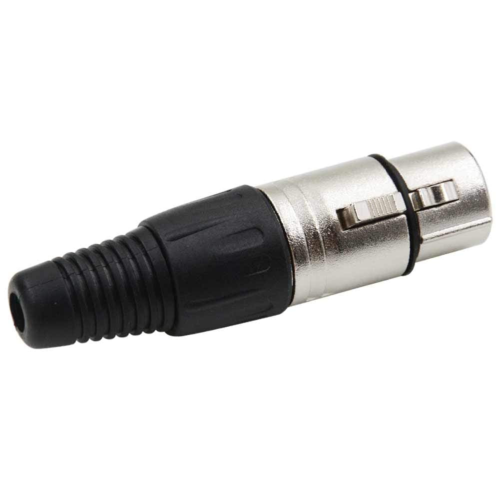 MR DJ XLRFH2 2 3-Pin XLR Female Connector Heads for Audio Microphone & DMX Cable Applications