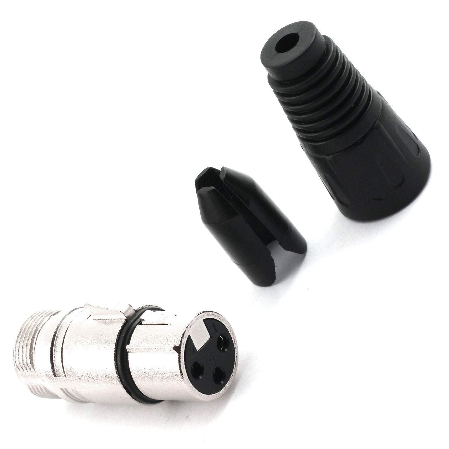 Mr. Dj XLRFH2 2 3-Pin XLR Male Female Microphone Audio Cable Connector Solder Snake Plug Mic XLR Adapter Connectors
