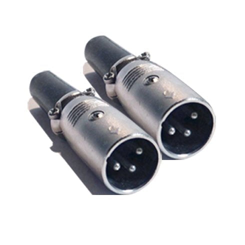 MR DJ USA XLRMH2 1 Pair XLR Male Head 3 Pin Connector Allows for Speaker Cables