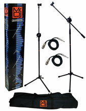 Load image into Gallery viewer, Mr. Dj MS-700OKG Heavy-Duty Tripod Microphone Stand/cables/connectors