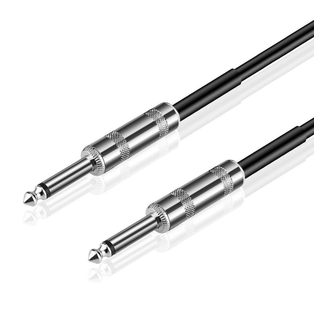 Mr Dj CQQ3<br/>Speaker Cable Wire 1/4" TS to Same Unbalanced Patch Cables, 3 Feet