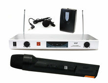 Load image into Gallery viewer, Mr. Dj MICVHF5600 Wireless Dynamic Handheld and Bodypack Microphone System