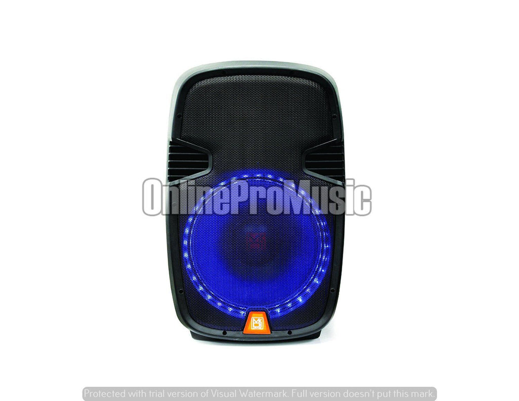 Mr. Dj PBX2159S 12" 2-Way Portable Passive Speaker with LED Accent Lighting