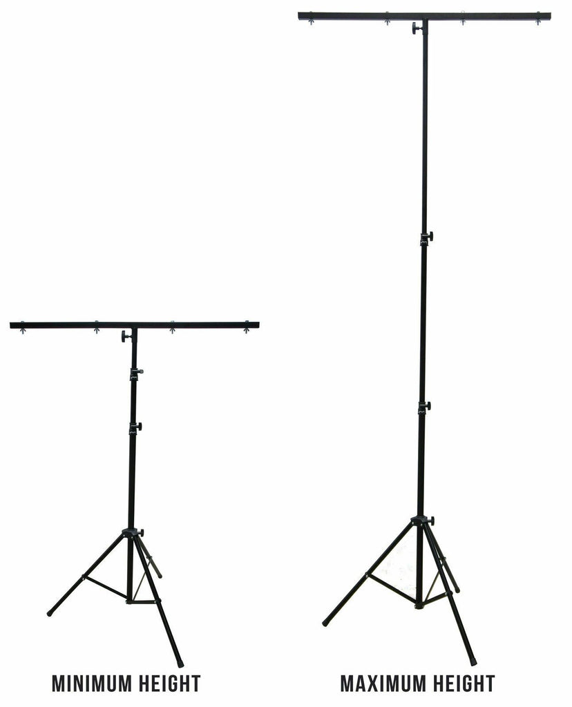 Mr Dj LS-100 <br/>9 Ft DJ Lighting Tripod Portable Stage T-Bar Light Stand w/ Cross Bar FS-adapter