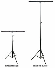 Load image into Gallery viewer, Mr Dj LS-100 &lt;br/&gt;9 Ft DJ Lighting Tripod Portable Stage T-Bar Light Stand w/ Cross Bar FS-adapter