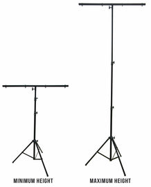 MR Dj LS-100 9 Ft DJ Lighting Tripod Portable Stage T-Bar Light Stand w/ Cross Bar FS-adapter